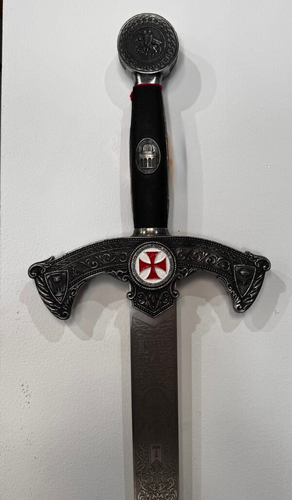 Espada Templaria Rustica Empuñadura Cuero